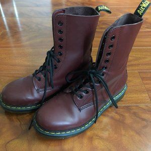 Red 1490 Dr. Martens Combat Boots US size 7